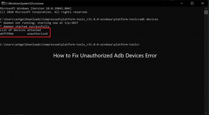 error device unauthorized adb emulator mac